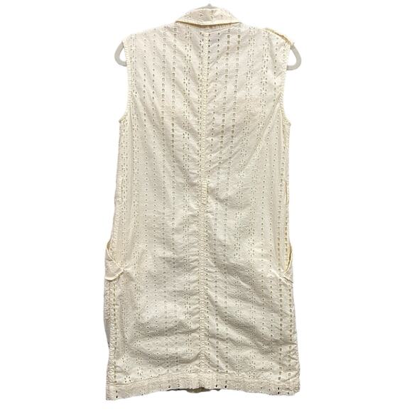 Banana Republic Dresses & Skirts - Banana Republic Eyelet Sleeveless Pocket Dress Ivory Size 6